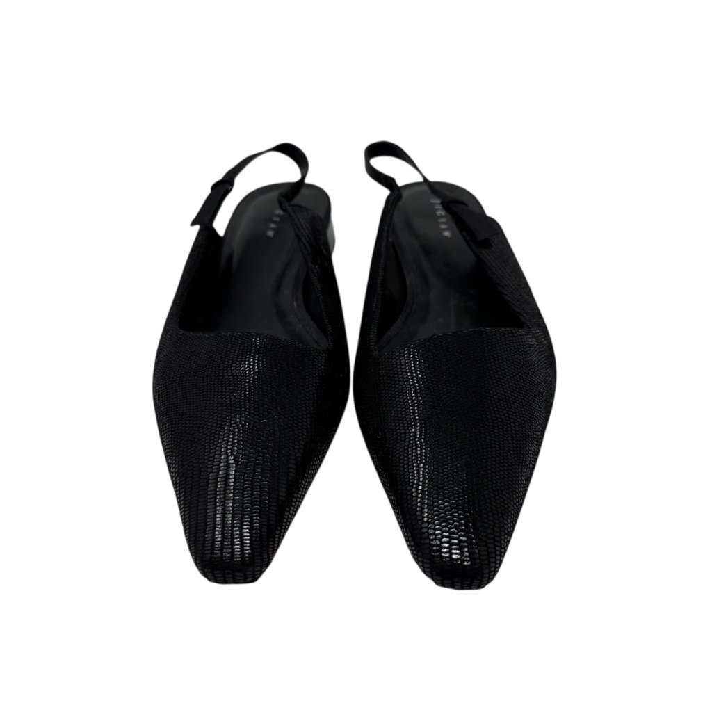Nwt Jigsaw Petra Leather Slingback Flat Black 39 — image 2 of 7